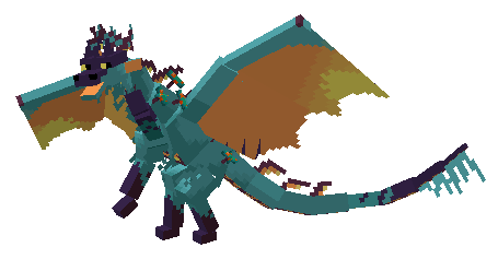 A Minecraft-style low-poly model of Voxel is standing on its hind legs, waving and moving its mouth.