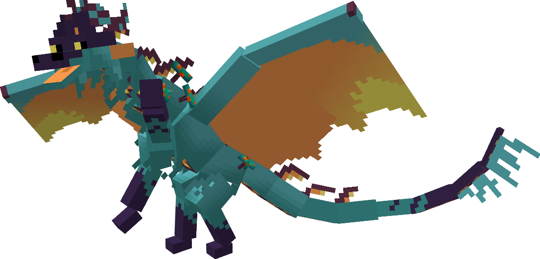 A Minecraft-style low-poly model of Voxel, standing on its hind legs with its left forepaw up.
