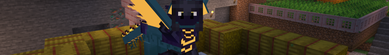 Minecraft screenshot of a model of our avatar worn in-game.